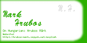 mark hrubos business card